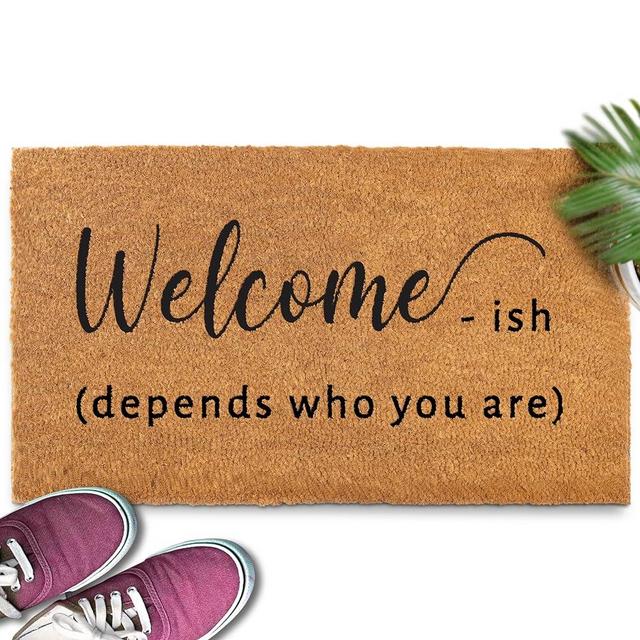 MAINEVENT Welcome-ish Front Door Mat 30x17 Inch, Welcome ish Door Mat, Welcome-ish Door Mat Outdoor, Unwelcome Mat, Welcome-ish Outdoor Door Mat, Welcome ish Front Door Mat, Welcomeish Door Mat