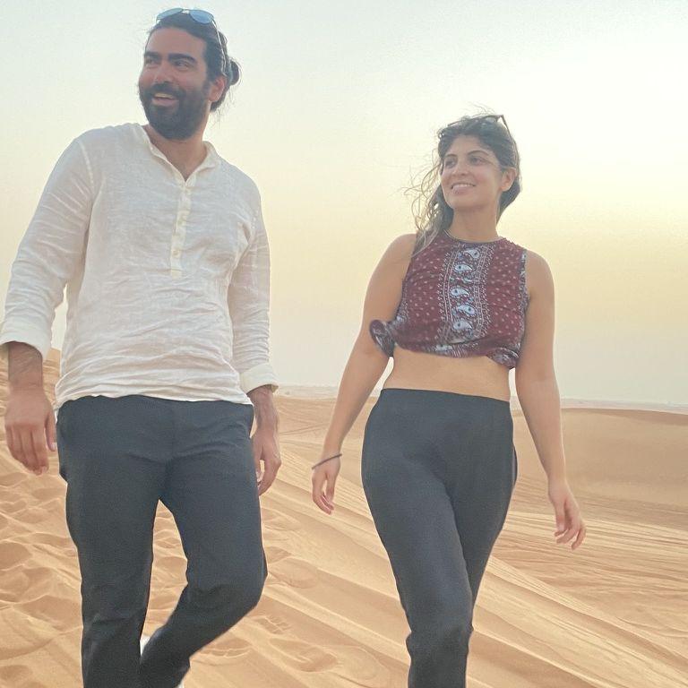 We joined a desert tour near Dubai, by the Omani border. We went dune crashing on ATVs and our wonderful tour guide took some epic photos of us at sunset.