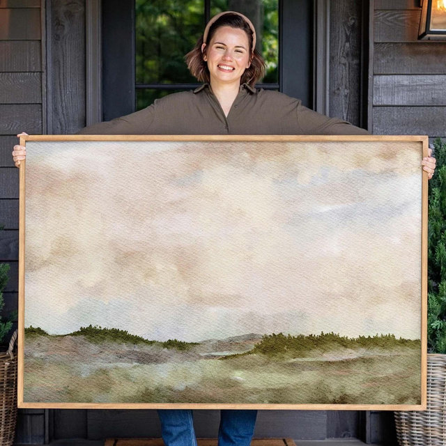 Large Framed Abstract Art | Modern Landscape Wall Art | Neutral Art Canvas Print | Landscape Wall Decor | Canvas Wall Art | F245