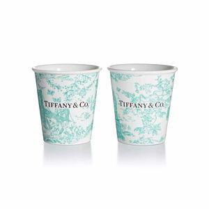 Tiffany Toile Coffee Cups Set of Two, in Tiffany Blue® Bone China