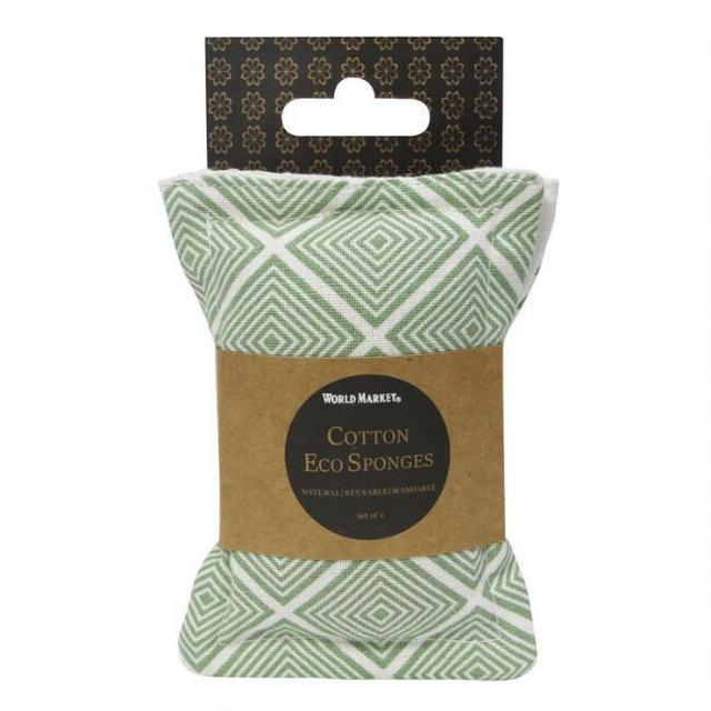 Sage Green Organic Cotton and Coir Sponges 2 Pack