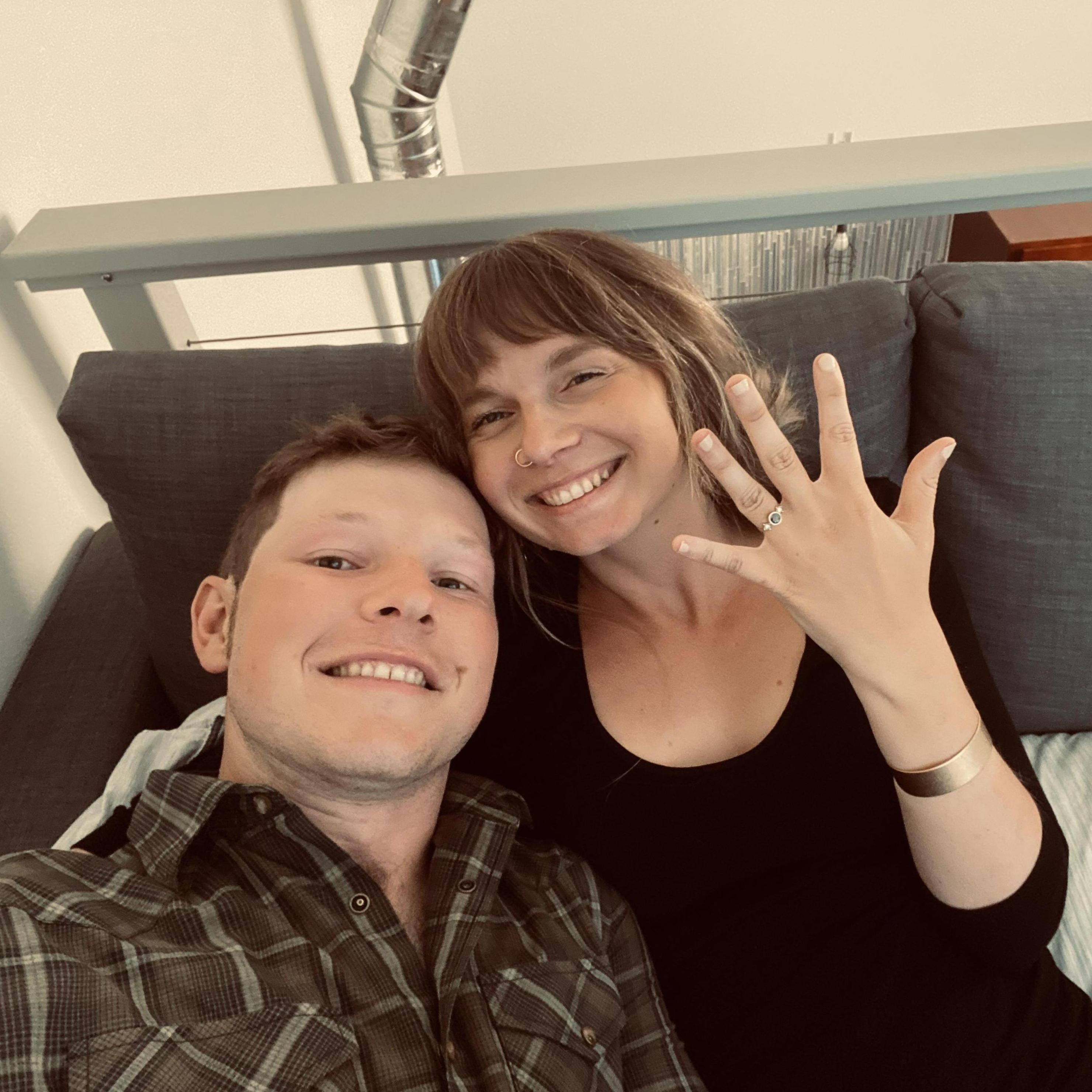 We got engaged in Hood River!