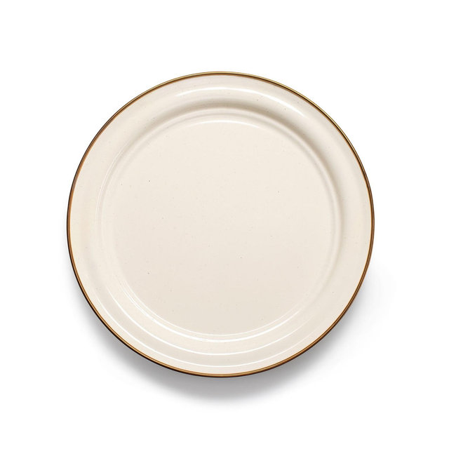 Mesa 10" Cream Enamelware Camping Plate | GSI Outdoors