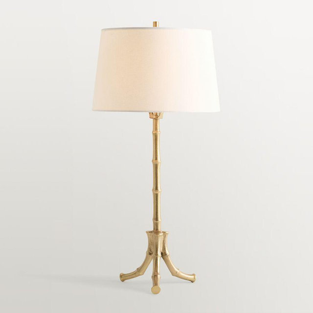Cynthia Rowley Bamboo 21" Table Lamp, Vintage Brass