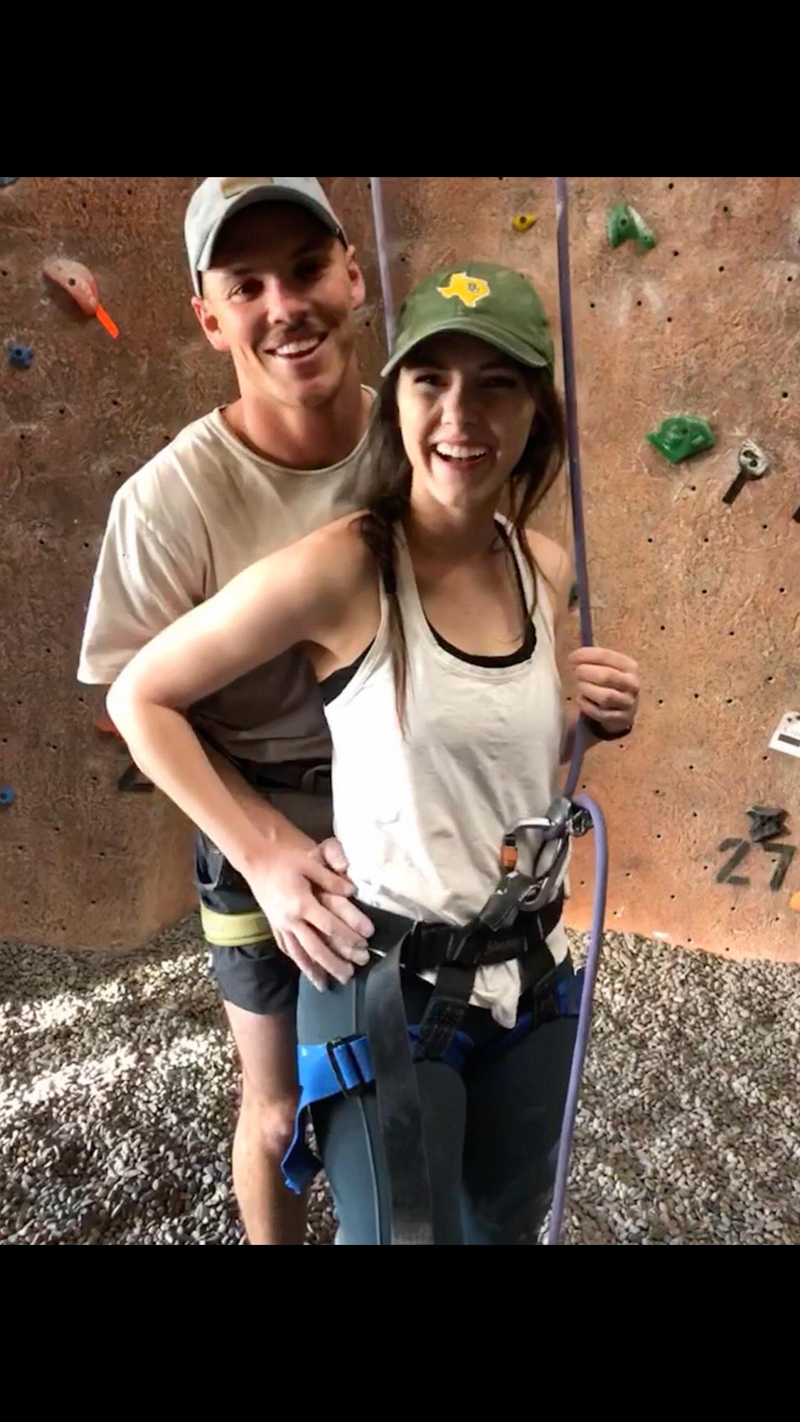 First time rock climbing together