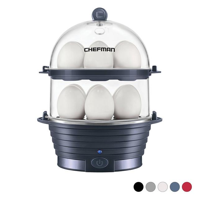 Chefman Double Decker Electric Egg Cooker - Midnight Blue
