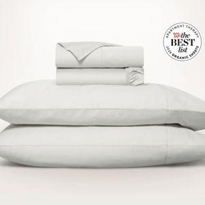 Percale Hemmed Sheet Set - Mist - King with Std. Pillow Cases
