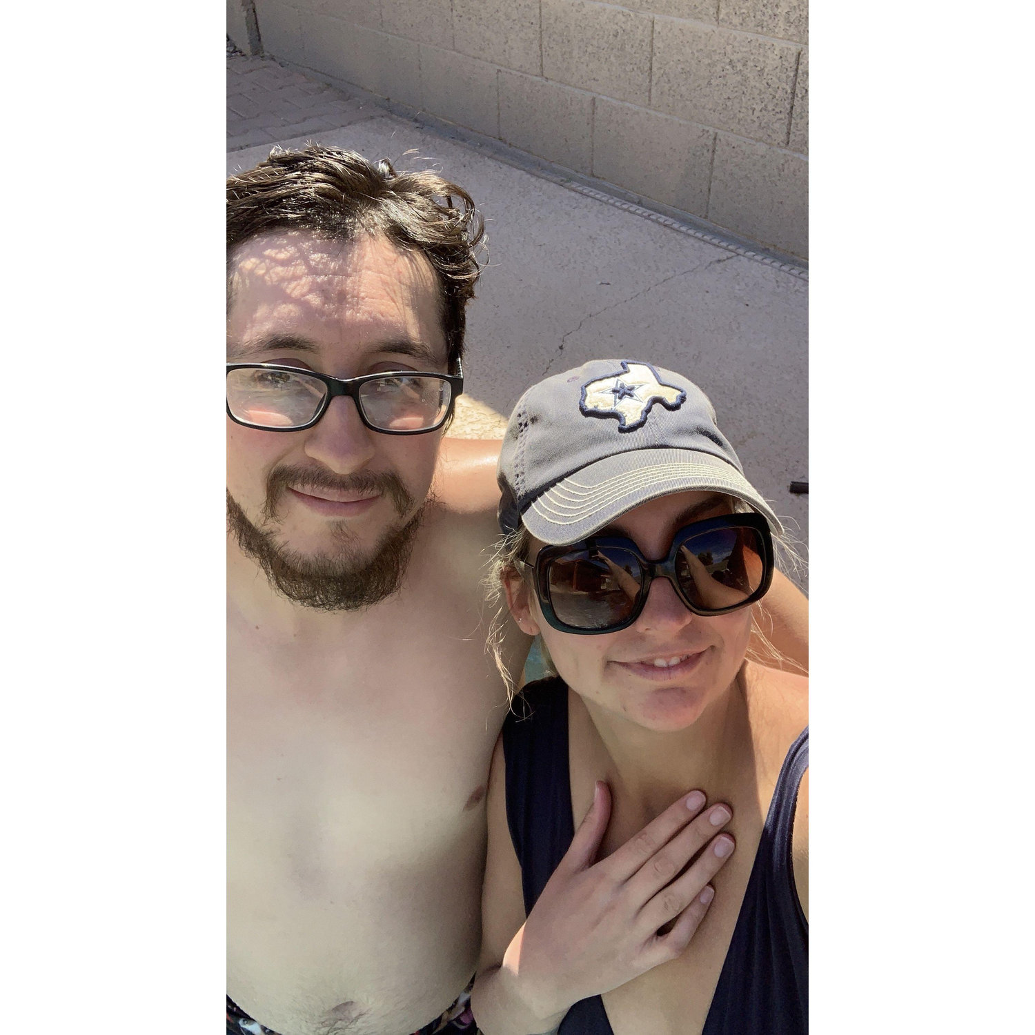 April 7, 2019 - In the pool