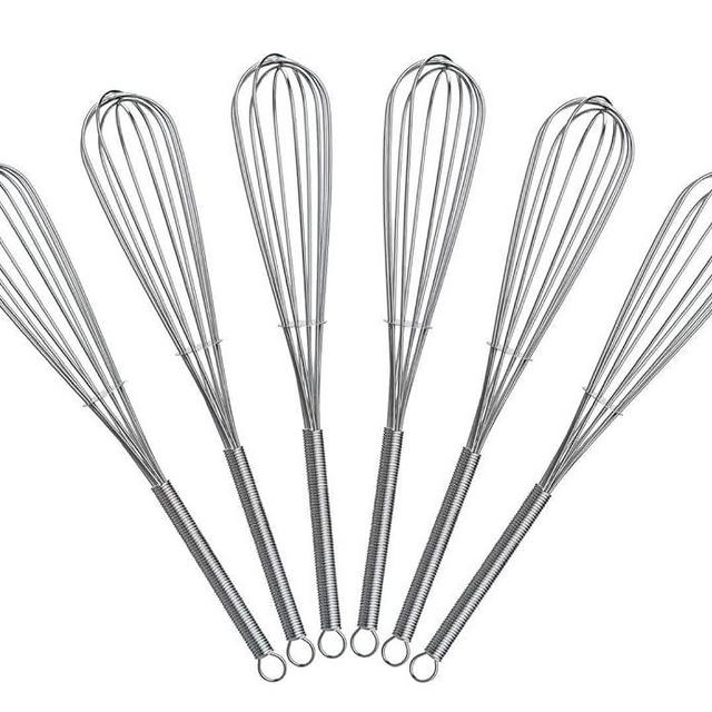 8 inch Mini Wire Whisk 6 Pack - Stainless Steel