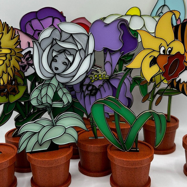 Disney's Alice in Wonderland Flower Decorations 3d Printed 9 options Available