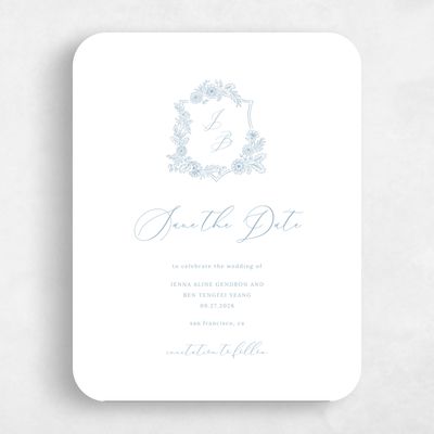 Rounded Wedding Save the Date - Lilah Portrait