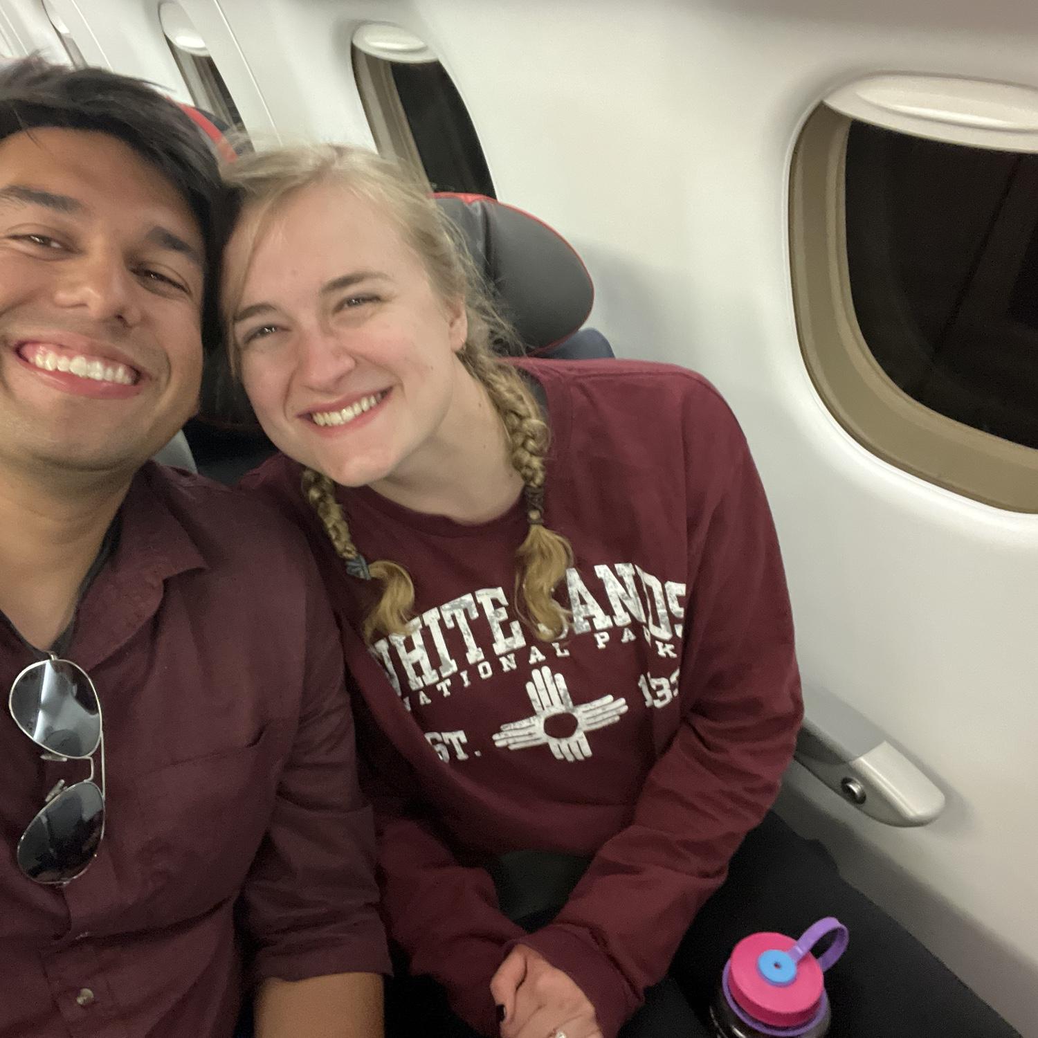 First plane ride together and heading to LA