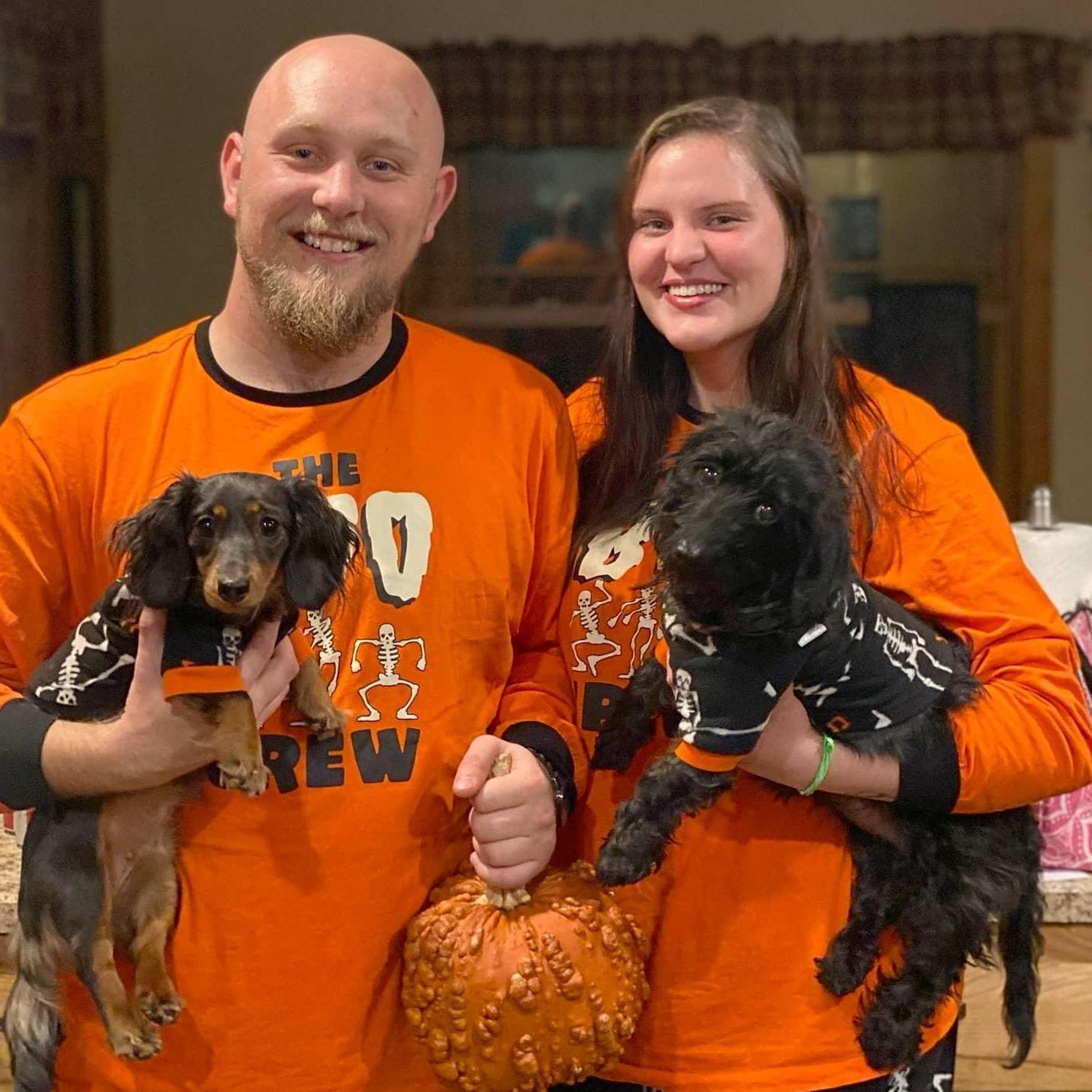 One of the many matching pj sets for the dogs and us
