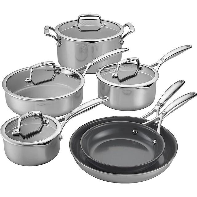 ZWILLING Spirit Energy + 10-pc Stainless Steel Ceramic Nonstick Cookware Set