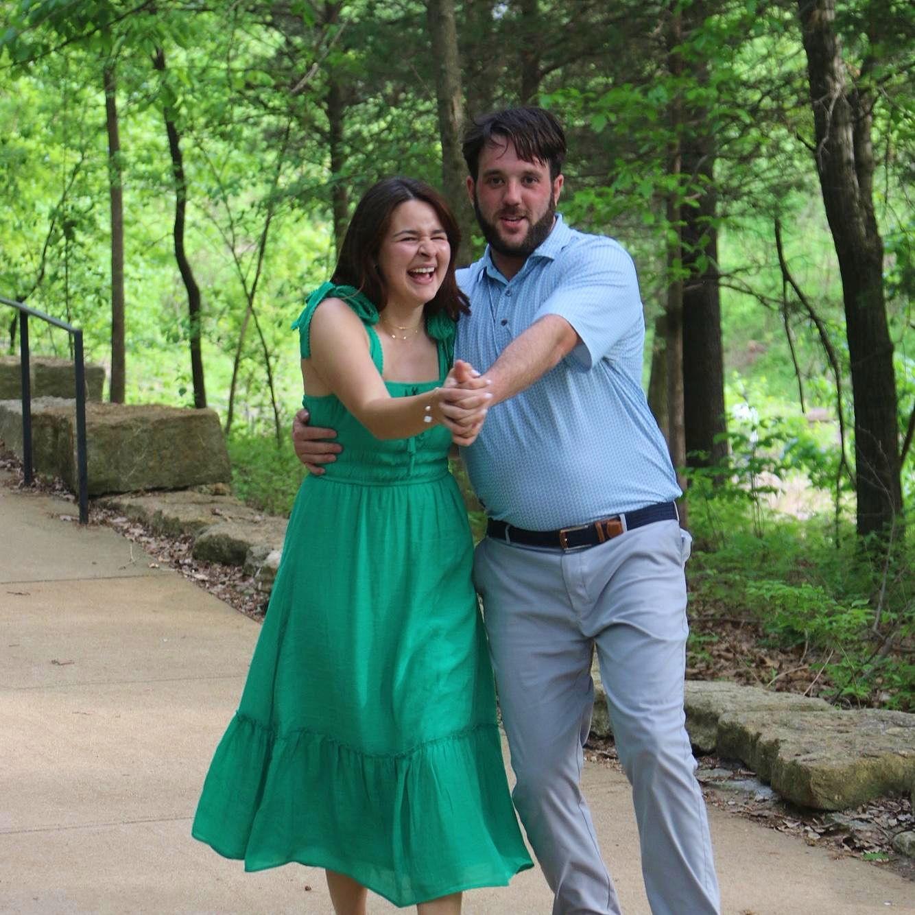 Ned was behind the camera and he instructed, "Walk towards me and dance. Dance!"