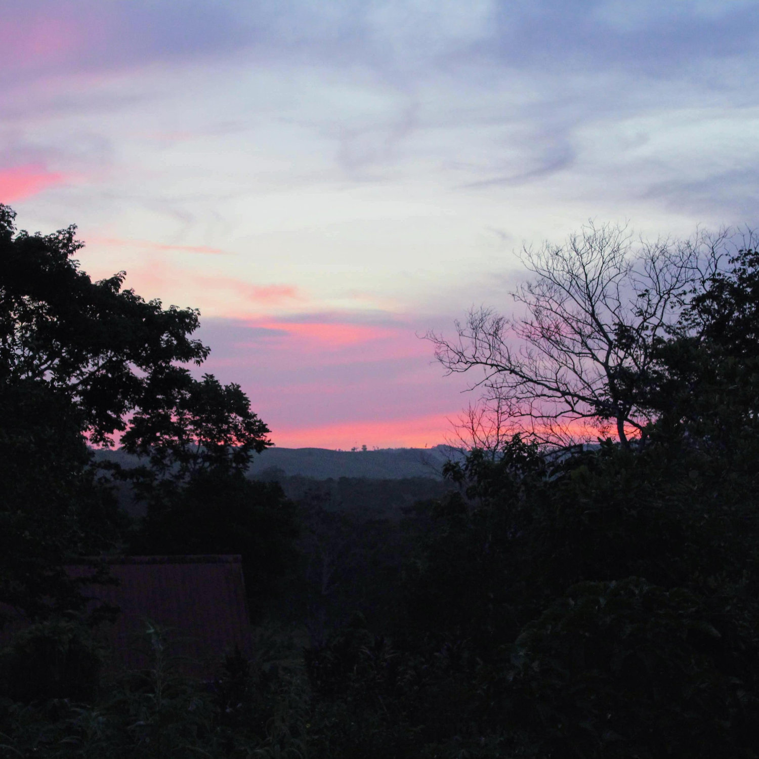 Another of the beautiful sunsets from the hotel on Dominic's farm
