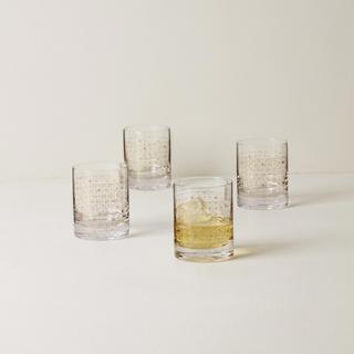 Tuscany Classics Gold Dust Double Old Fashioned Glass, Set of 4