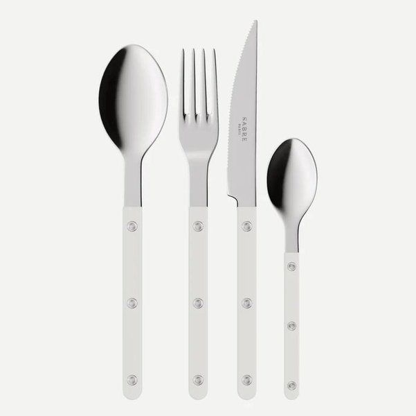 Bistrot Solid, White - 4 pieces cutlery set