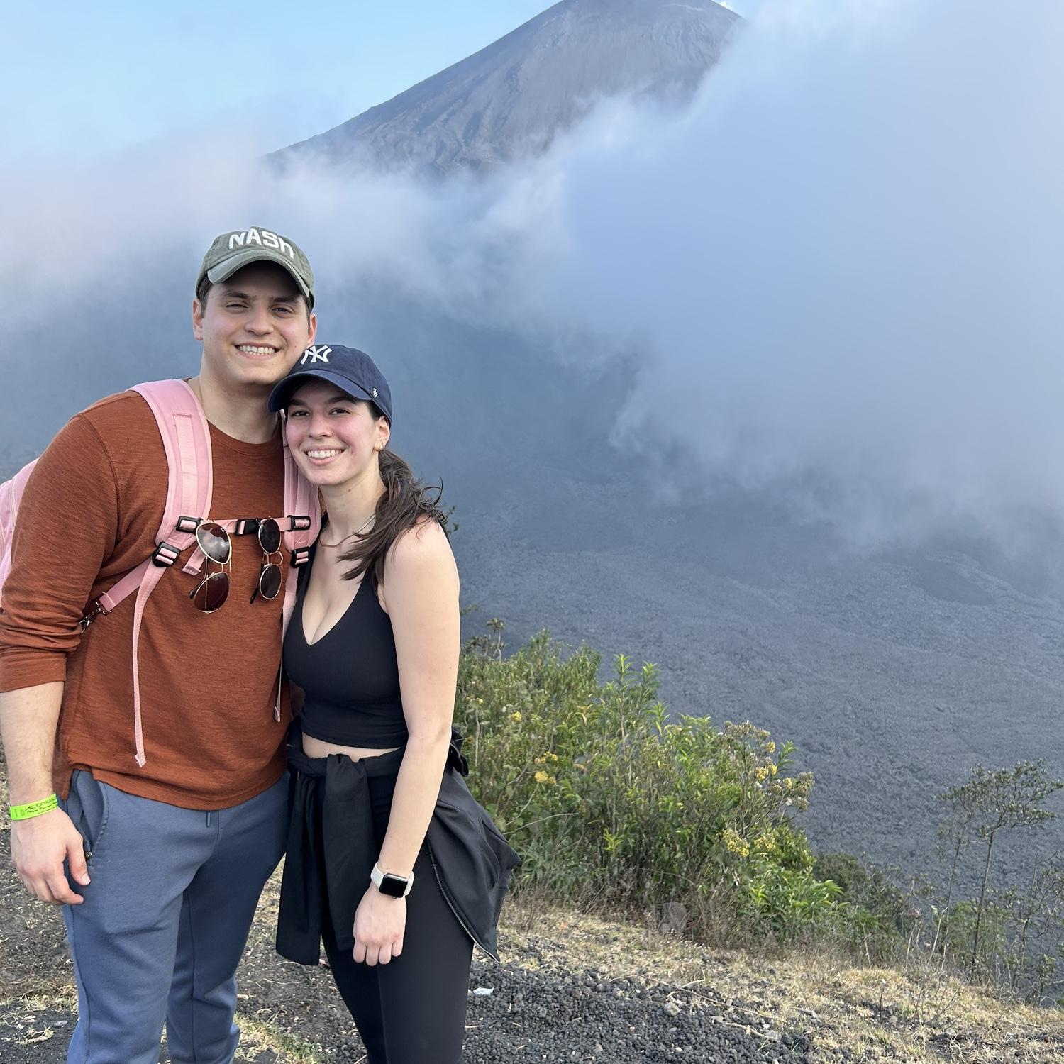 Hiking a volcano in Guatemala