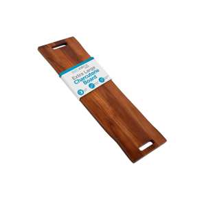 BIRDROCK HOME 36" Acacia Wooden Cheese Serving Board with Handles - Extra Long - Party Charcuterie for Appetizers Food Kitchen Platter - Bread Meat Fruit Display - Natural Wood - Espresso