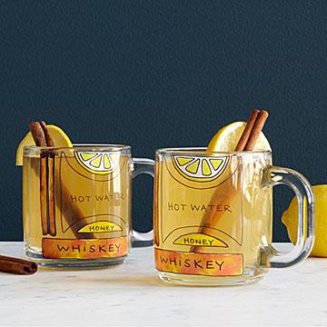 Hot Toddy Diagram Glassware - Set of 2