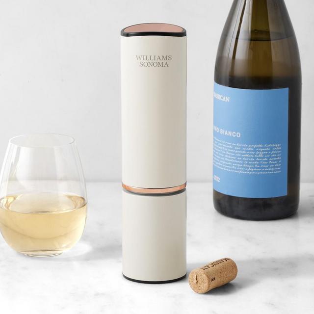 Williams Sonoma Signature Electric Wine Opener, Cream