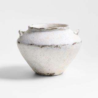 Pompeii Chalky Ceramic Vase with Handles