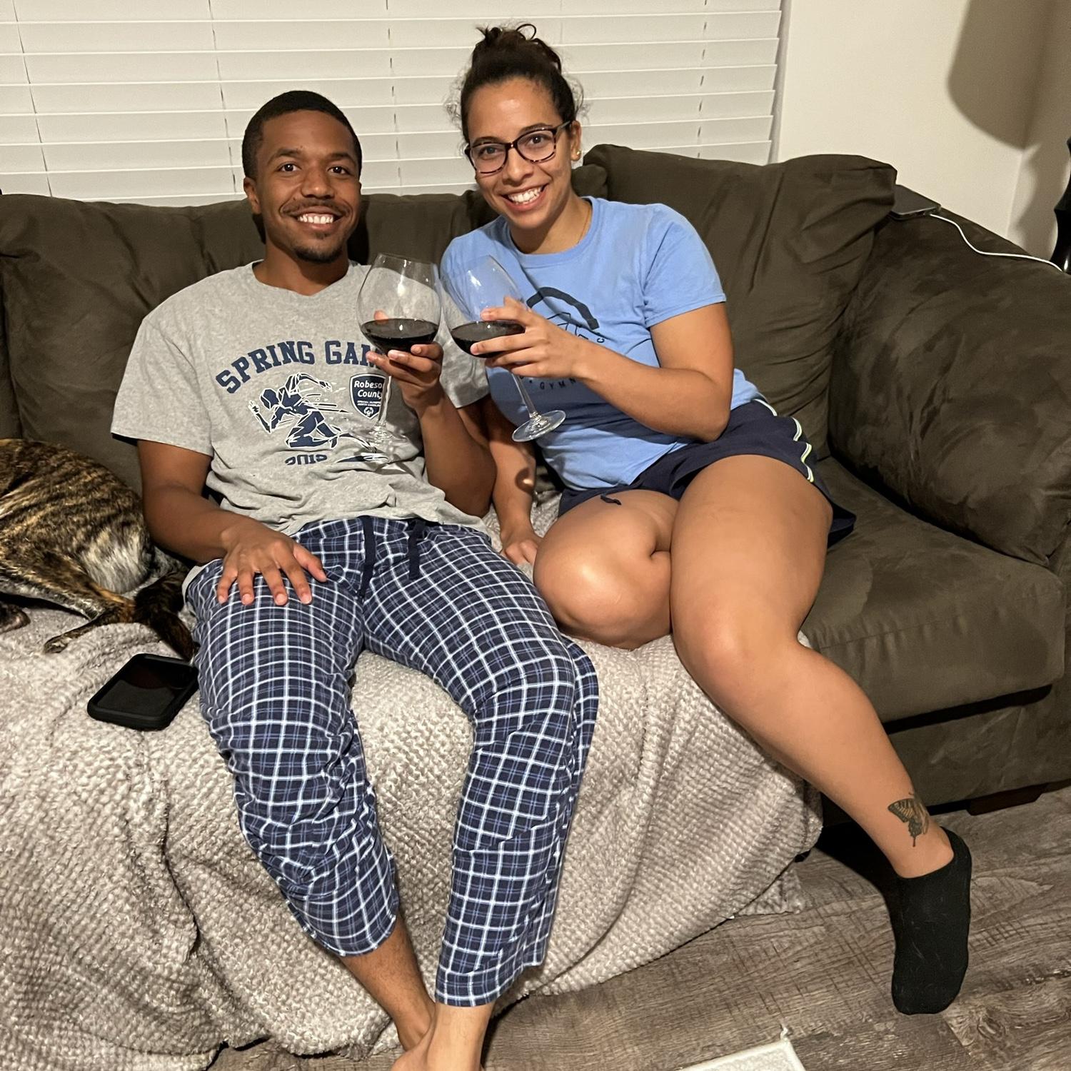 First night after officially moving in with each other.