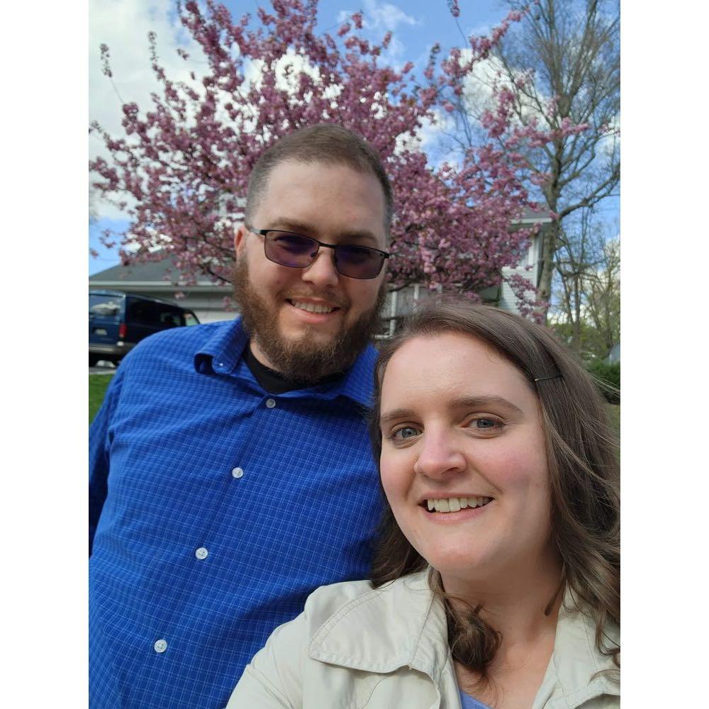Easter 2022 was so beautiful. The Zerbe/Watkins families sat down for the Easter meal together. Matt and Heather took a walk after Easter dinner, and took a lovely picture with a blooming tree.