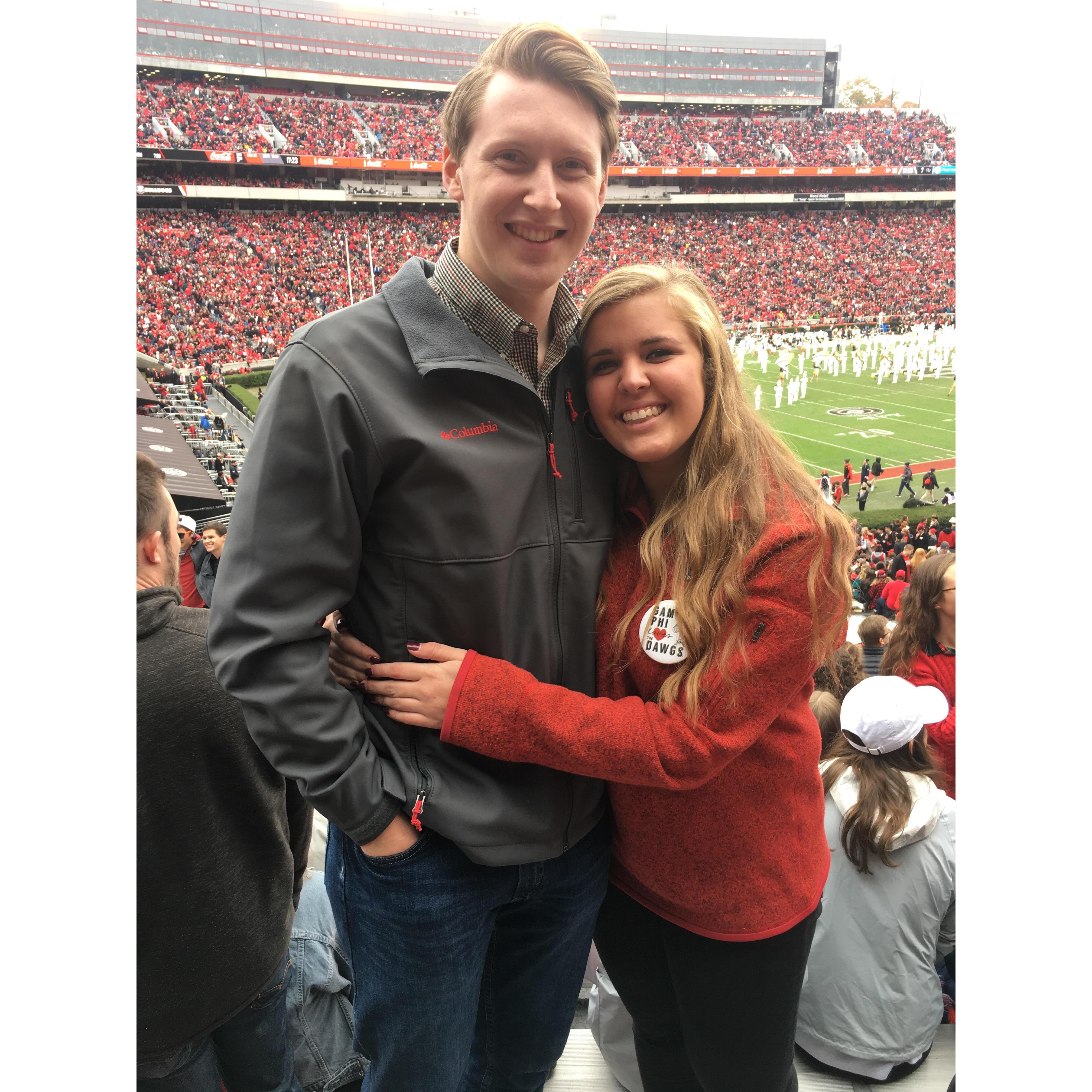 11/24/2018- Carter’s 21st birthday!! We watched UGA beat GA Tech and then had a bonfire at 184 with friends to celebrate!