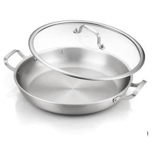 13 Inch Stainless Steel Pan With Lid