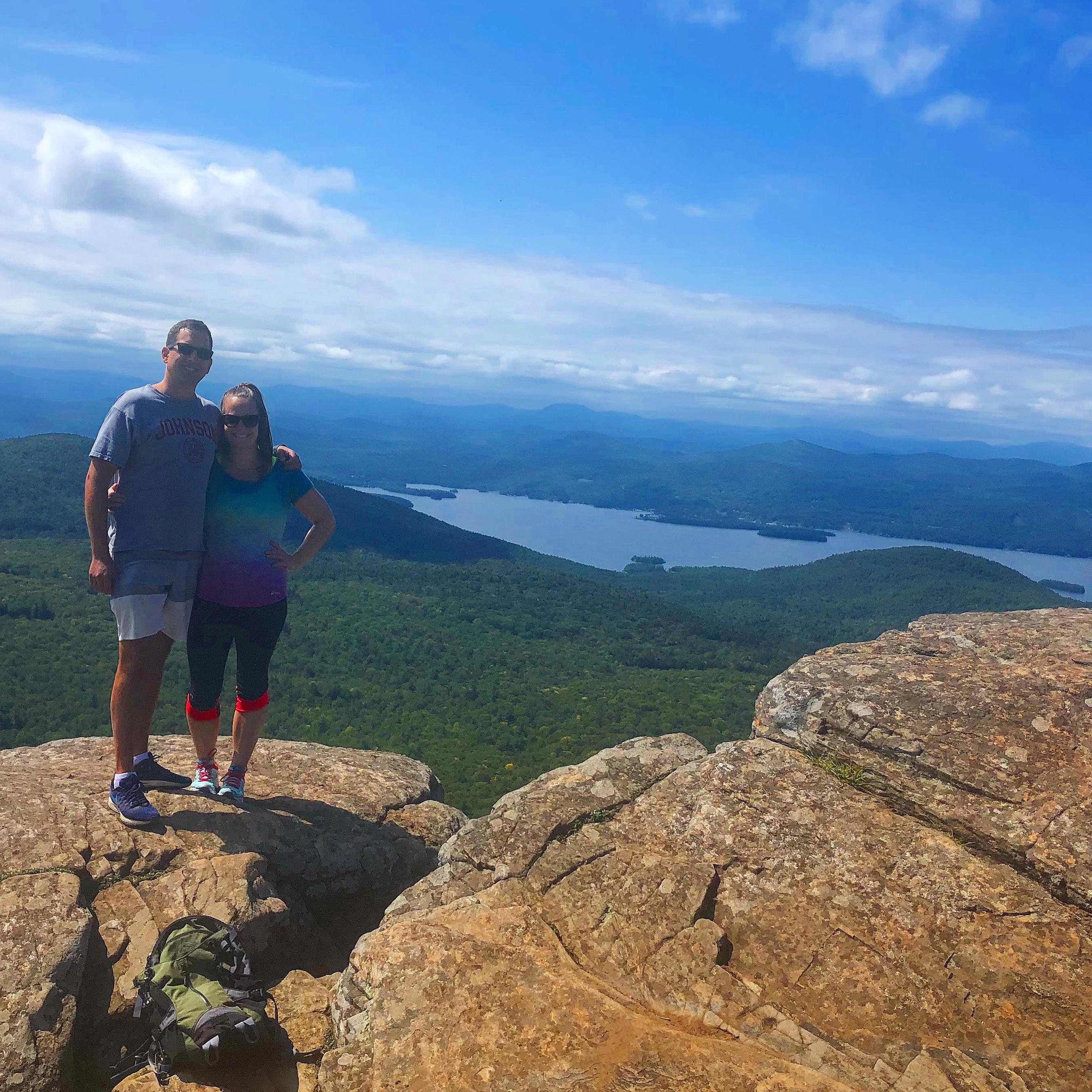 Hiking in Bruce's hometown of Lake George