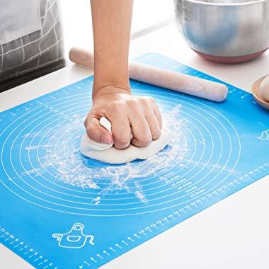 Silicone Baking Mat for Pastry Rolling with Measurements, Liner Heat Resistance Table Placemat Pad Pastry Board, Reusable Non-Stick Silicone Baking Mat for Housewife, Cooking Enthusiasts