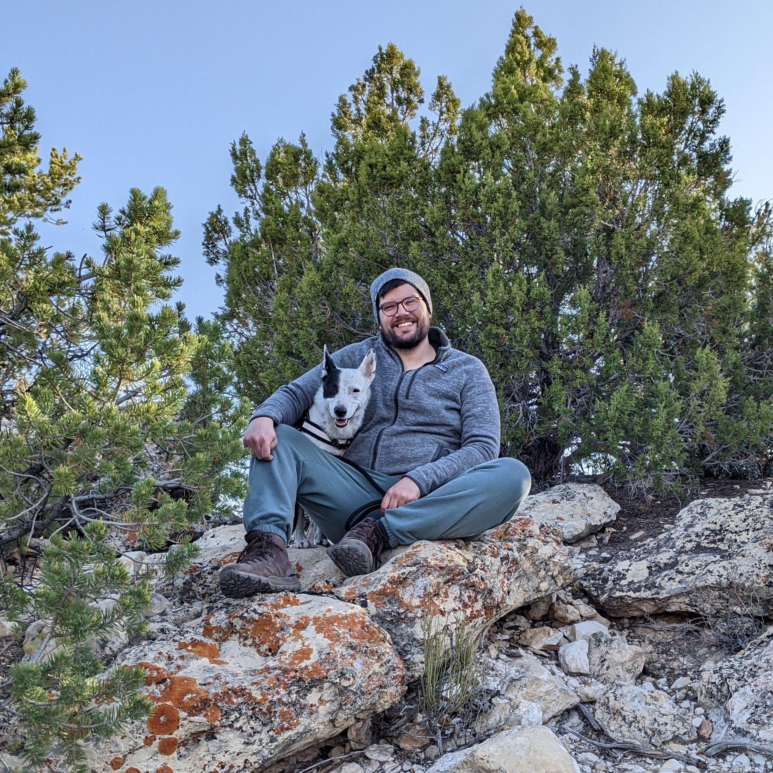 Zach and Cash on the north rim of the Grand Canyon