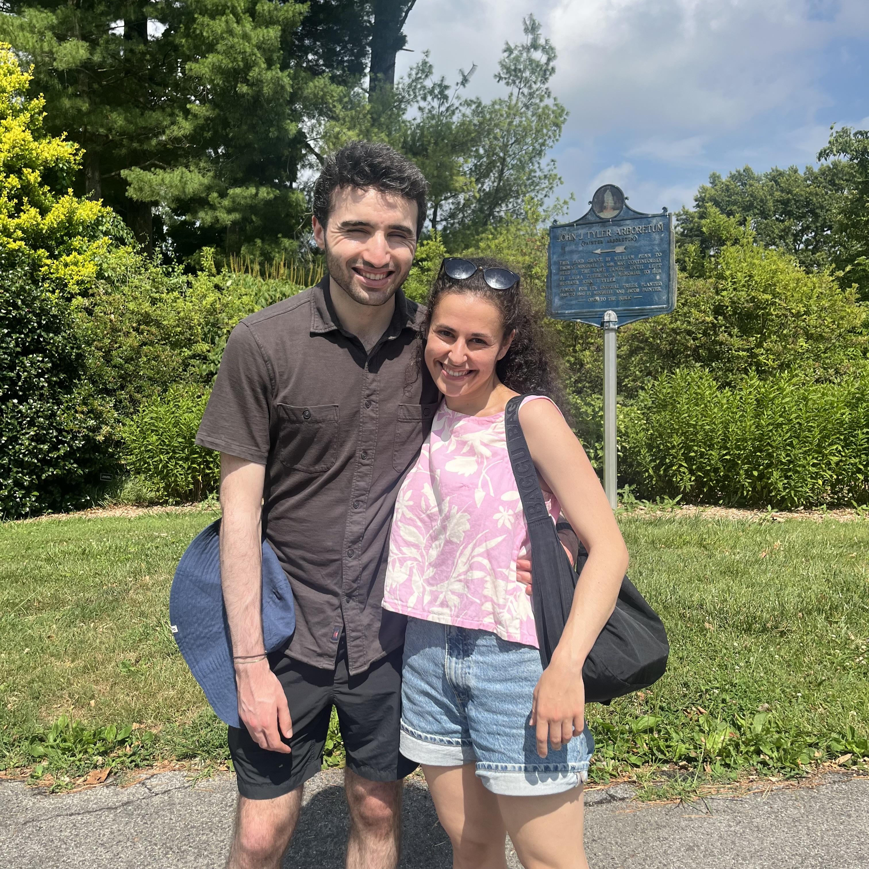 Our first time at our wedding venue, Tyler Arboretum! (June 2024)