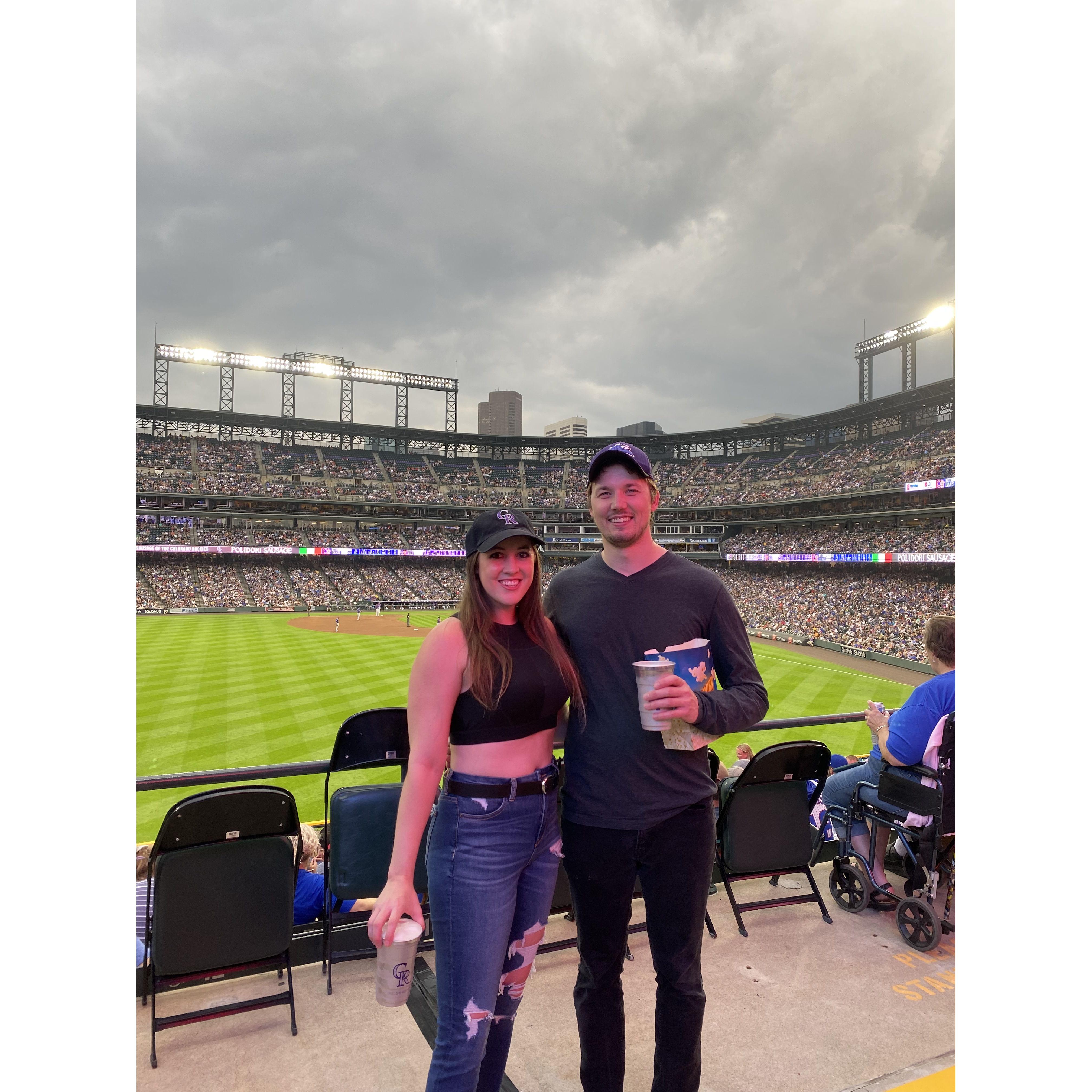 Our first apartment in Denver was across the street from the Rockies stadium!
