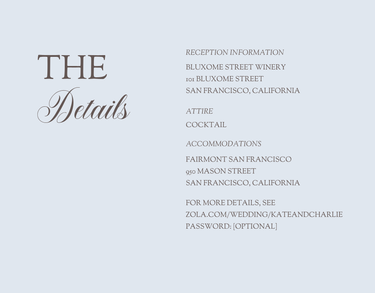 Soave | Ice | Zola Wedding Enclosure Cards