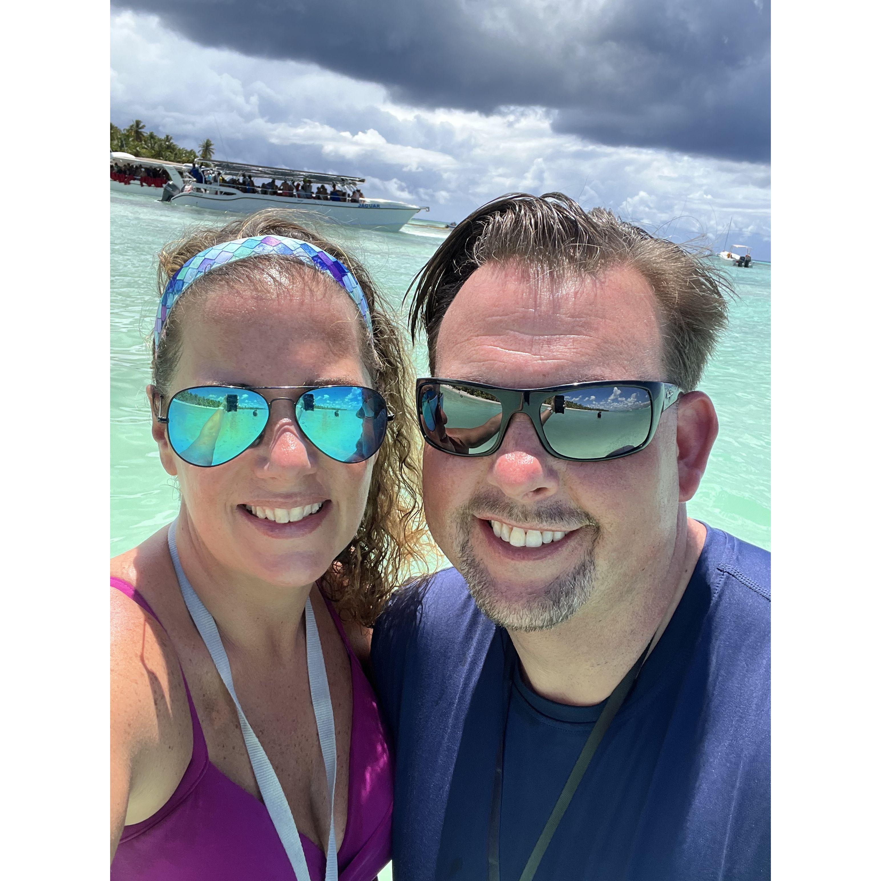 Sand bar stop on the way to Saona Island, 2022