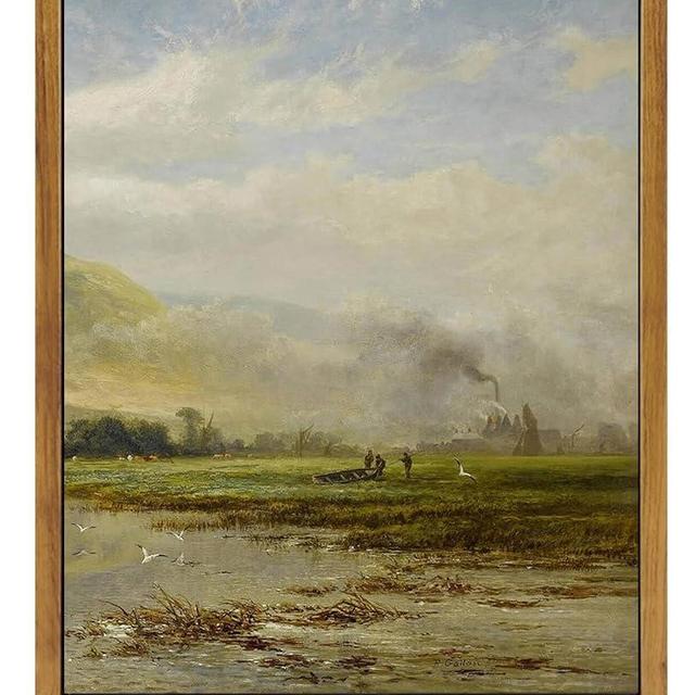 WITCOLOR Framed Large Canvas Wall Art, 12×16in Vintage Wall Art Decor for Living Room Nature Landscape Countryside Wood Wall Art Prints Scenery Oil Painting for Bedroom Office Home Decoration