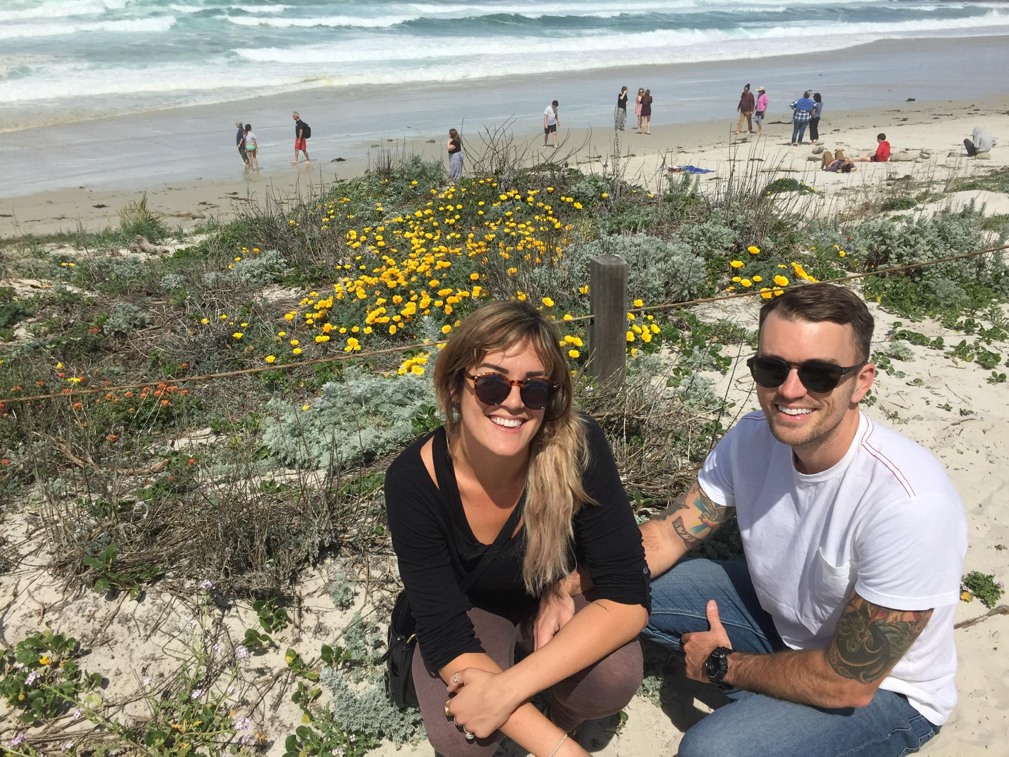 Our first picture as a couple! Thanks Grandpa Don.