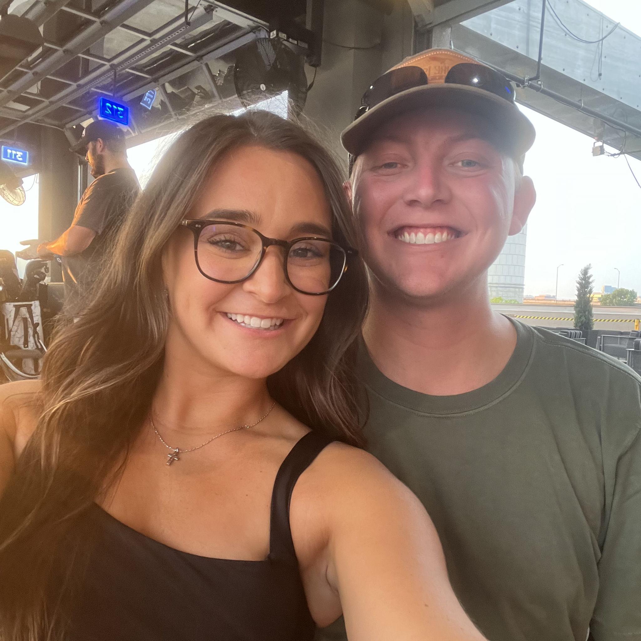 A selfie from our one year anniversary! We looked at rings this date!