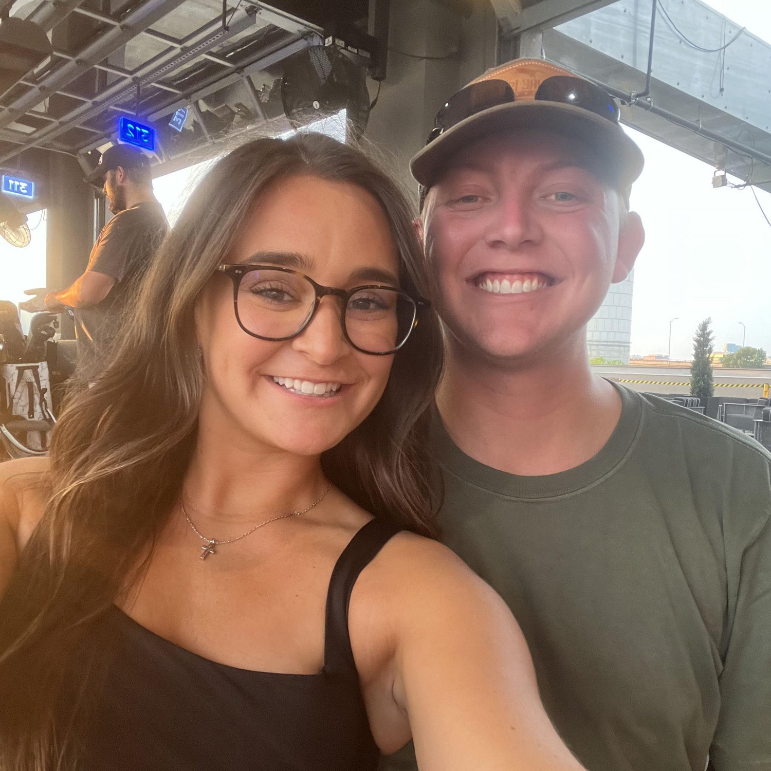 A selfie from our one year anniversary! We looked at rings this date!