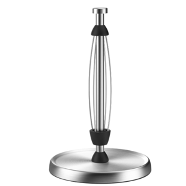 Paper Towel Holder Countertop, One-Handed Tear, Stainless Steel, Weighted Base, Silver, Paper Towel Roll Holder Stand with Ratchet Mechanism for Kitchen Bathroom Farmhouse Essentials Decor Accessories