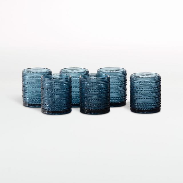 Jupiter Blue Double Old-Fashioned Glasses, Set of 6
