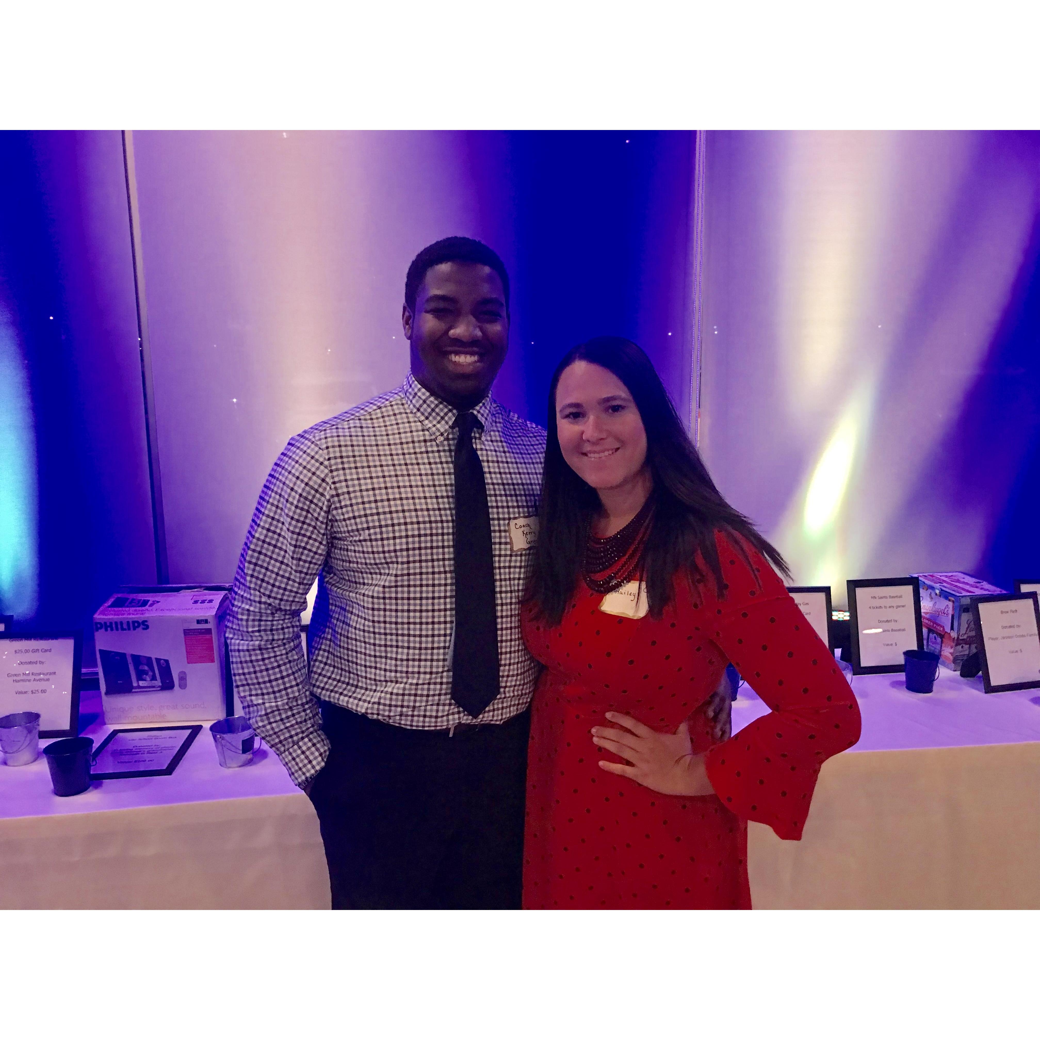 Kerry's first football banquet as a college coach.
