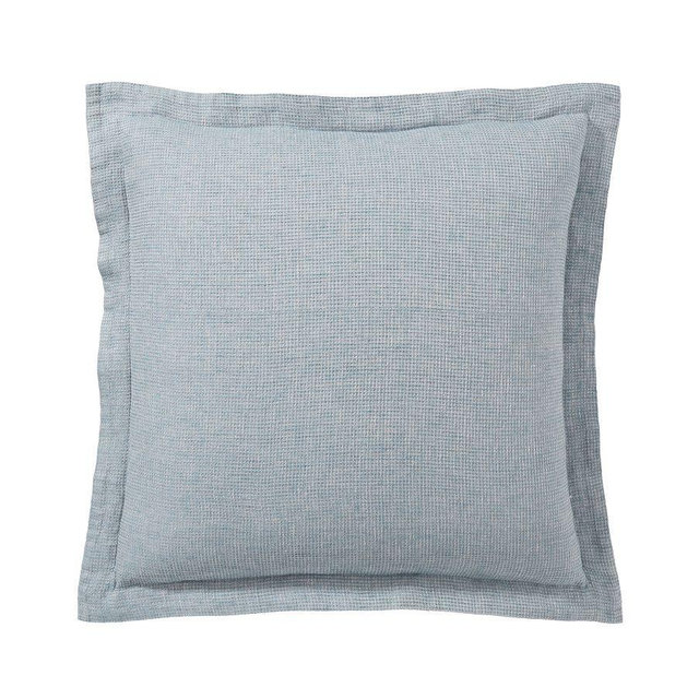 Chambray European Flax Linen Waffle Euro Shams, Set of 2