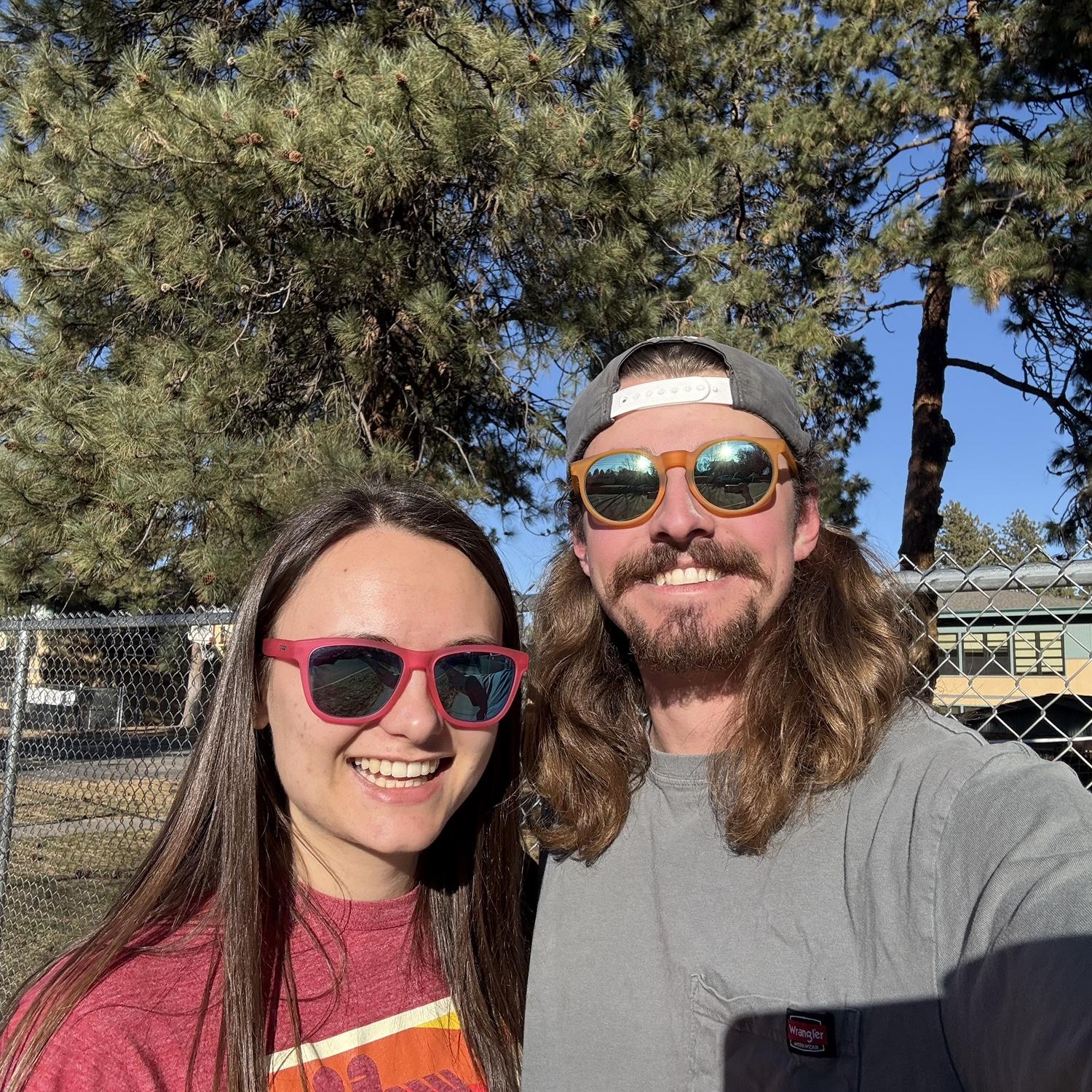 Sunny walk in Bend- throwback to Samuel’s long hair!