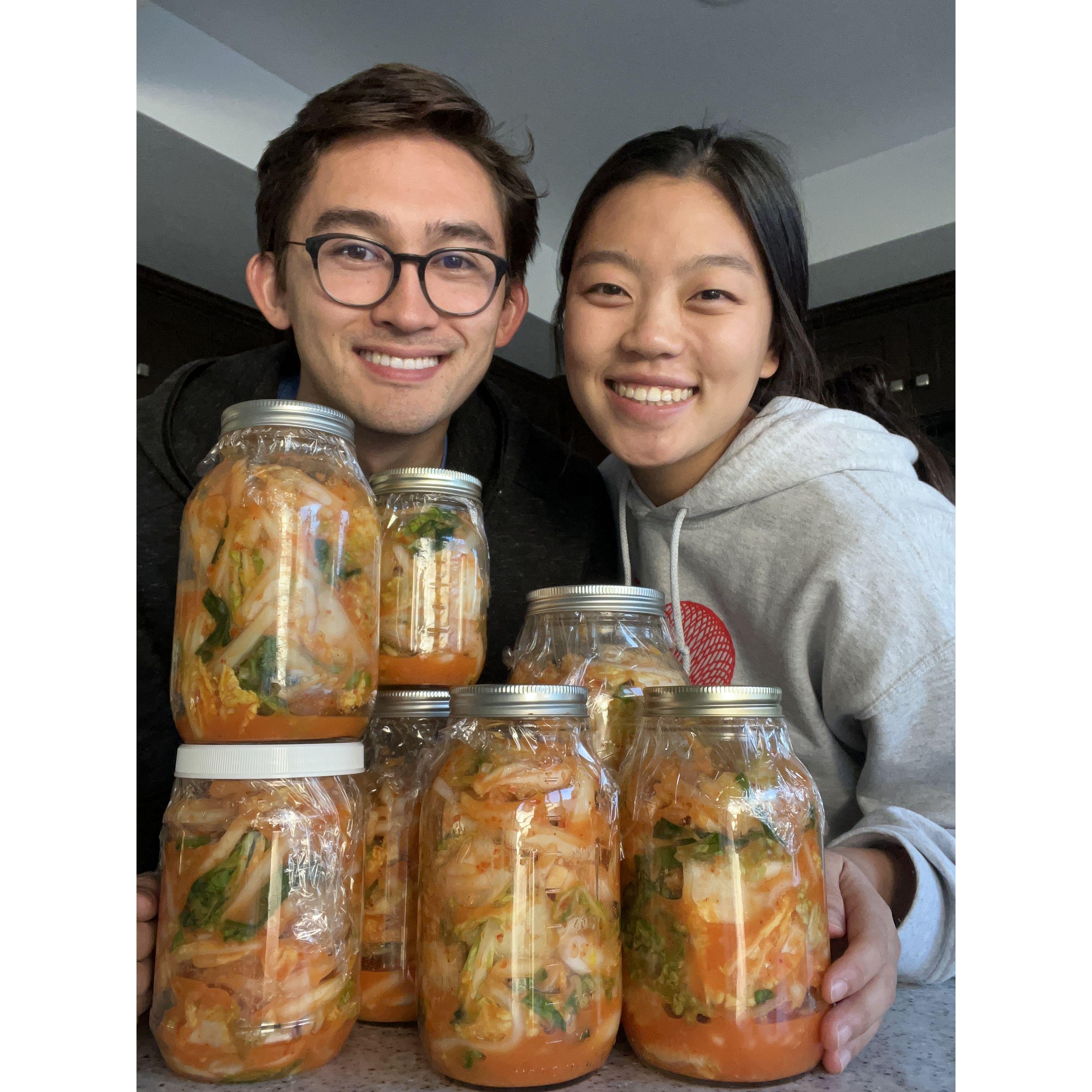 First time we made kimchi!