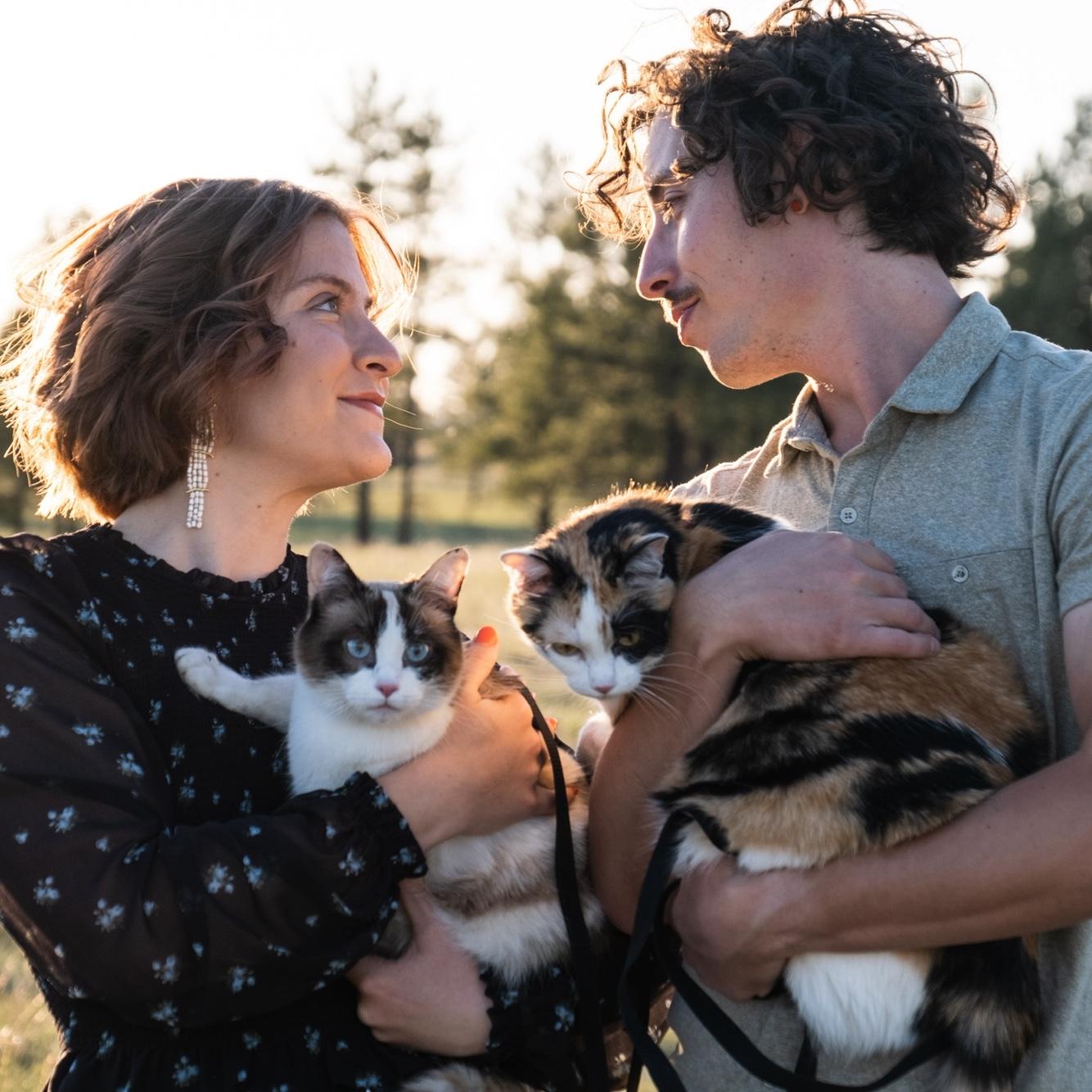 We of course included our cats, Sky and Char, in a photoshoot as well!