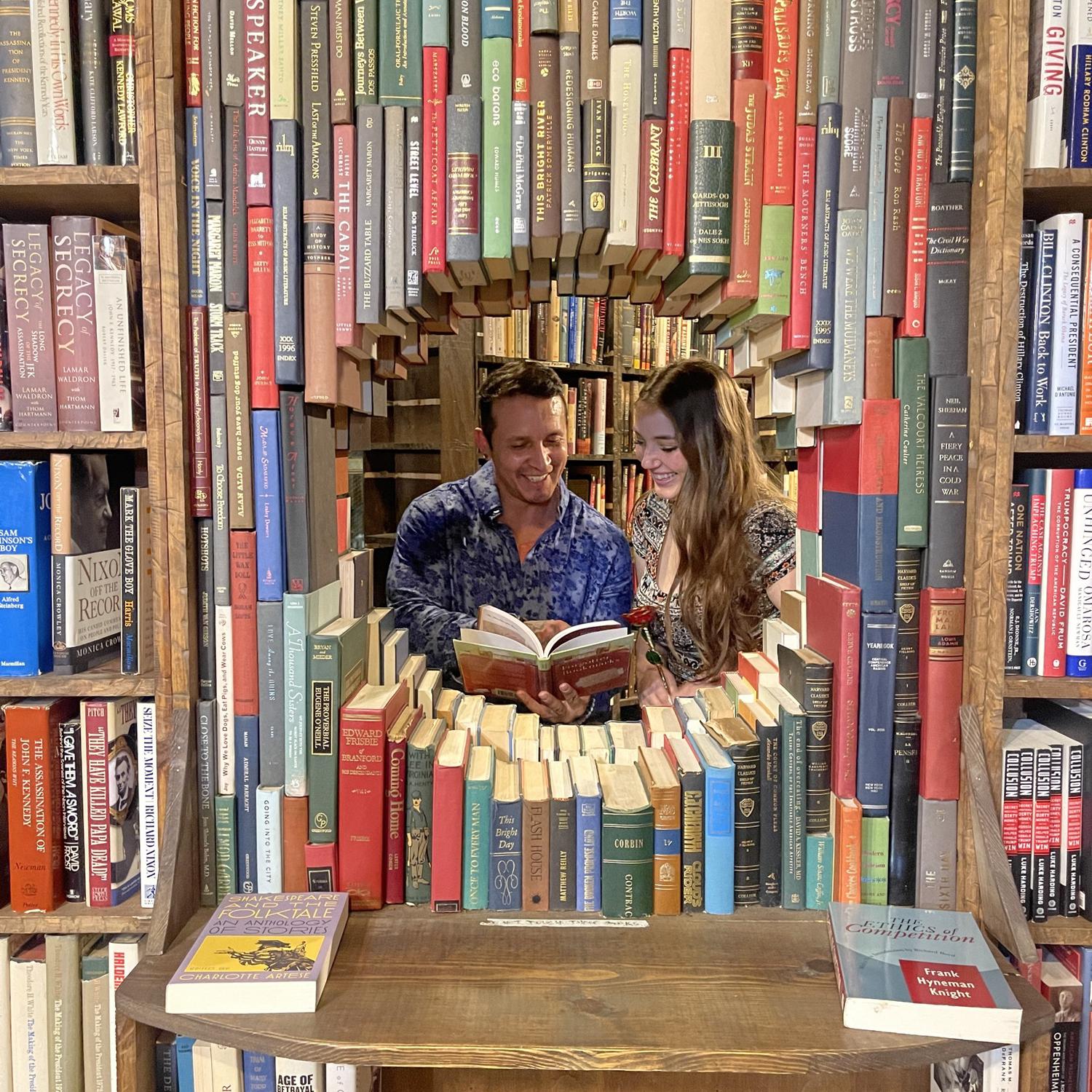 Ruben asks Sarah if he could court her. The Last Bookstore in LA.